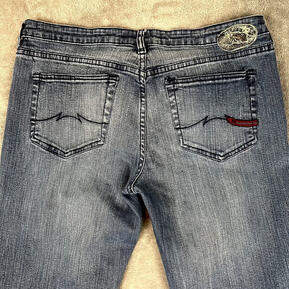 Vintage Y2K Parasuco Jeans Womens 33 Low Rise Bootcut Grunge Clubwear - Picture 5 of 8